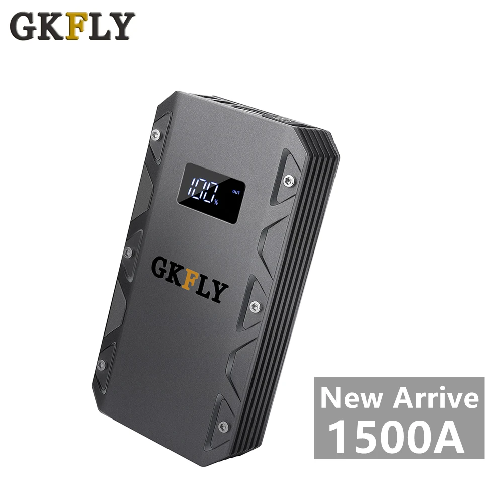 GKFLY высокое Ёмкость мини стартер скачка 12В 1500A начиная кабели устройства многофункциональная Портативный Мощность автомобиля банка Батарея усилитель