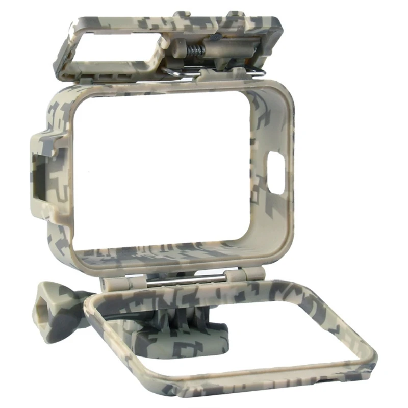 

P8DF Drop-proof Stabilizers Protective Housing Shell Case Camouflage Camera Frame Shell for Hero 9