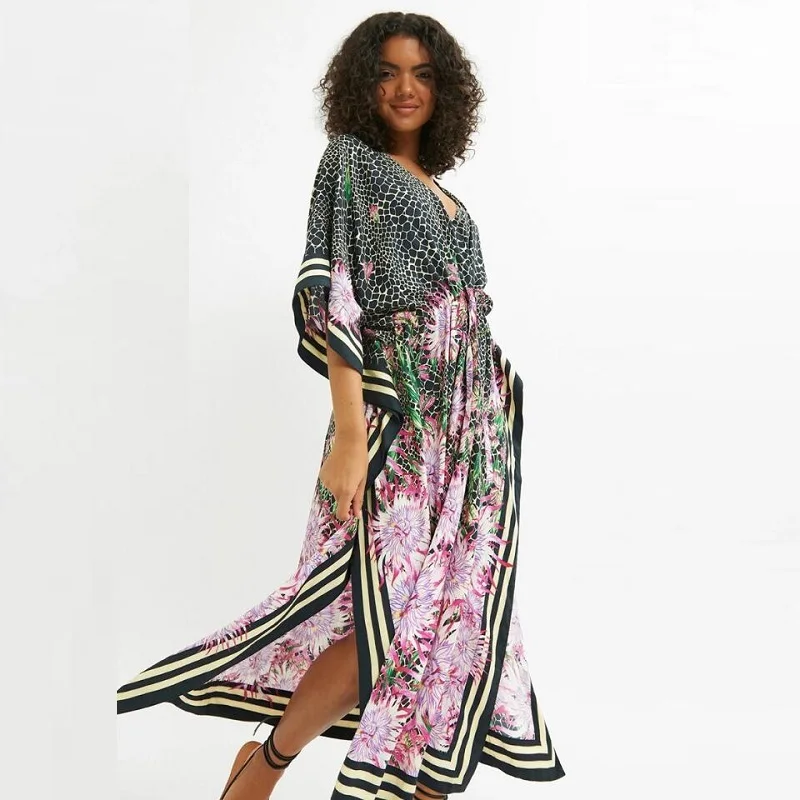 Beach Dress Woman Summer 2021 Beach Cover Up Beach Dresses And Tunics Plus Size Plage Femme Beachwear Bikini Cover-Ups AA5721