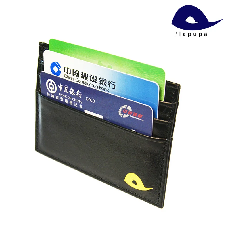 Plapupa винтажный красочный гладкий держатель для кредитных карт из коровьей кожи 7