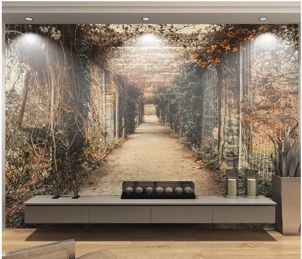

Custom photo wallpaper 3d mural wallpaper for walls 3d HD corridor modern pattern mural for living room TV background wall paper