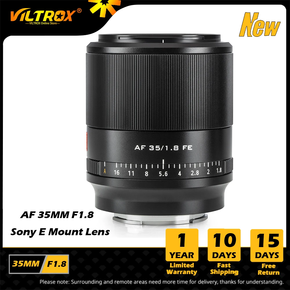 VILTROX-lente de marco completo F1.8 E, 35mm, enfoque automático, gran apertura, para Sony FE mount, Sony a6000 A7III