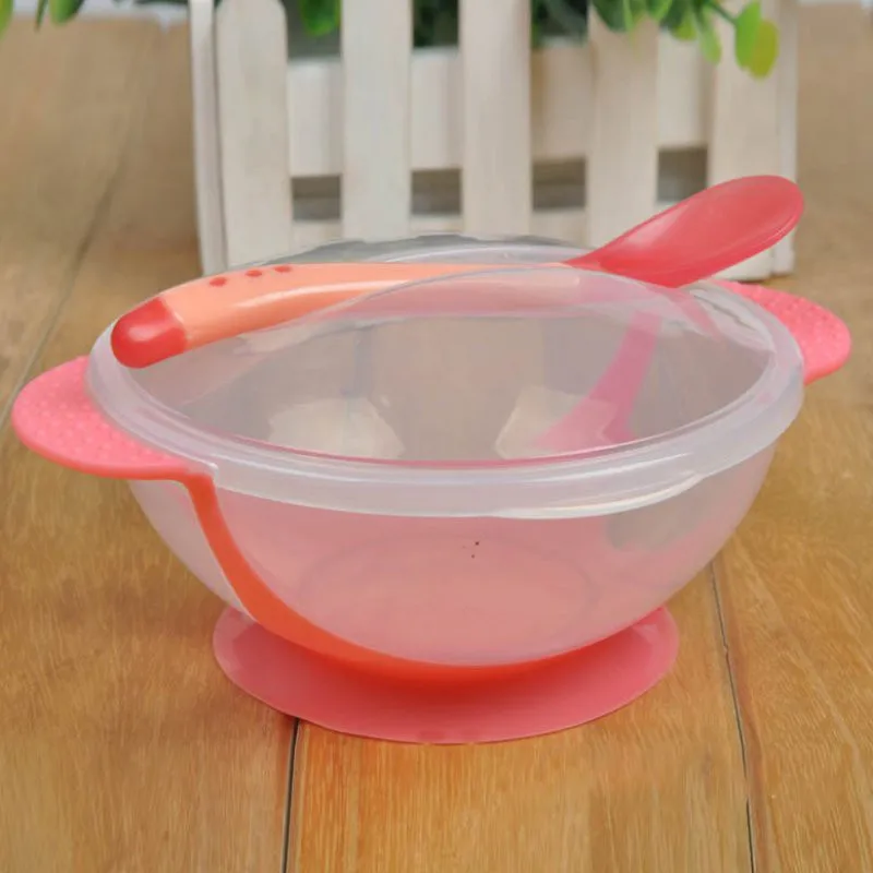 Посуда для кормления детей тарелка на присоске малышей тренировочная с ложкой