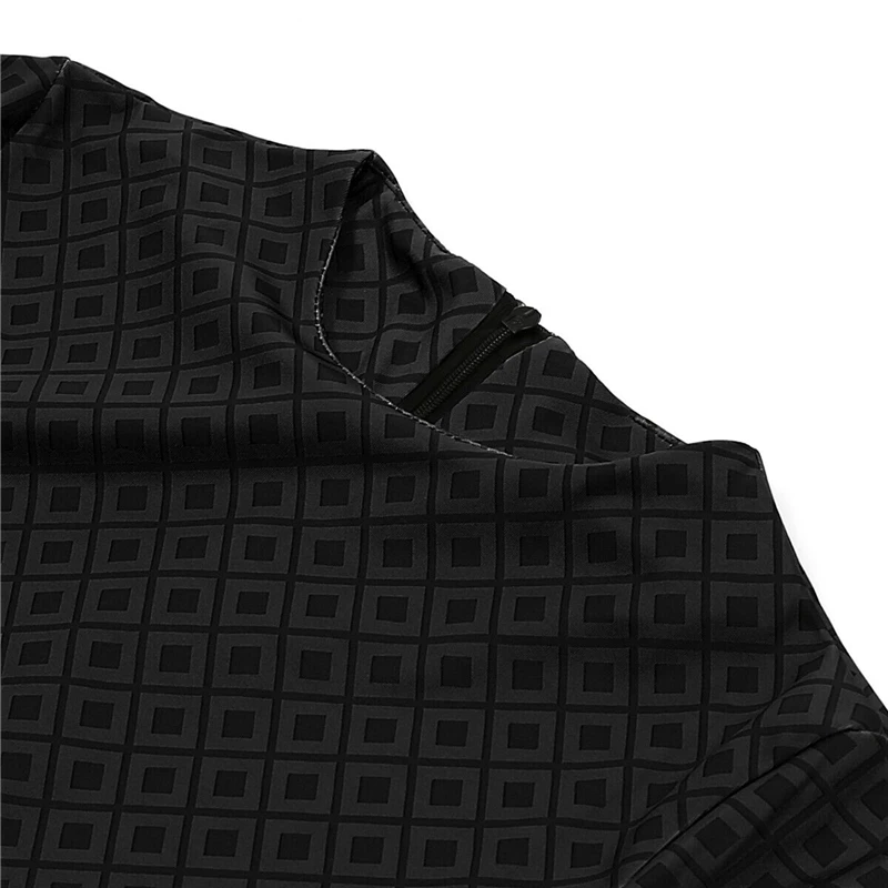 

New Fashion Women Bodycon Formal Midi Pencil Dress Causal Dot Print Your Waist O-Neck Dress