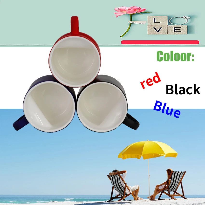 Кружка сделай сам керамическая чашка с ручкой в форме сердца изменением цвета