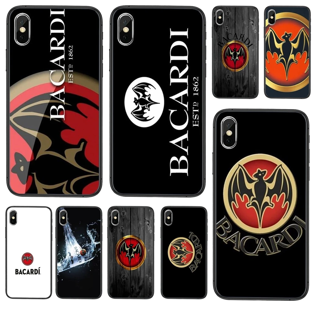 Кожаный чехол для сотового телефона Bacardi Bat Apple iPhone 11 12 Mini Pro 5 5S SE 5C 6 6S 7 8X10 XR XS Plus Max -