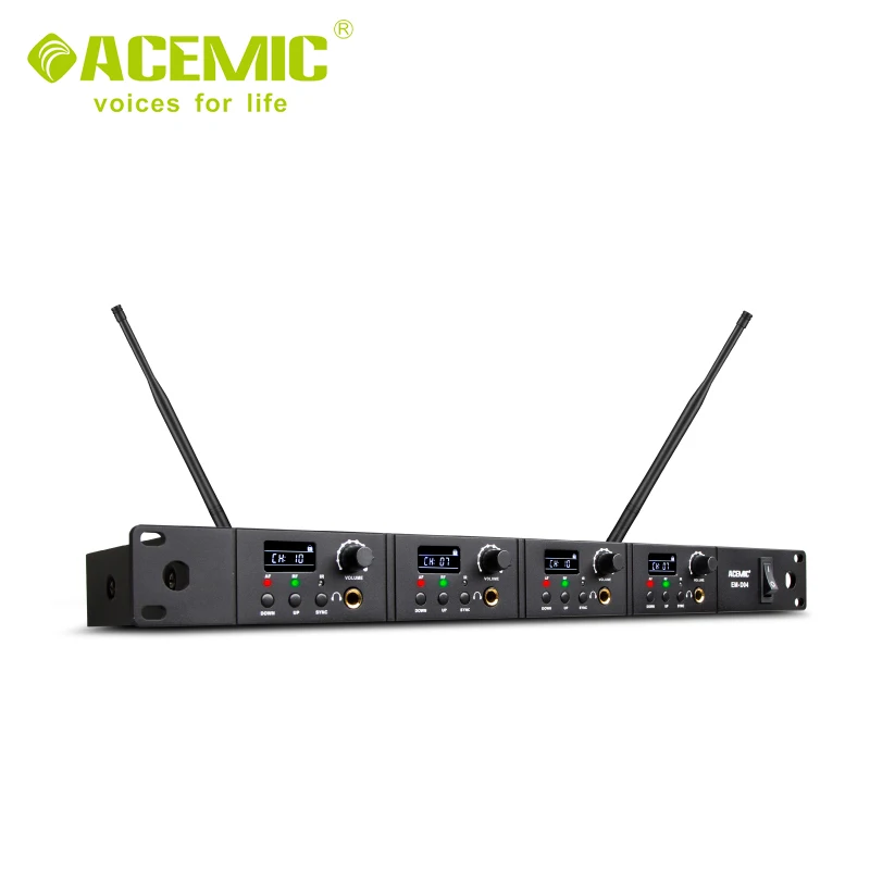 Быстрая ACEMIC EM-D04 четырехканальный беспроводной монитор в ухо система сценический монитор хорошее качество в уши