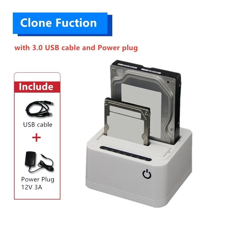 Чехол для двух твердотельных накопителей док станция 2 SATA Hdd 3 5 дюйма USB3.0 функция