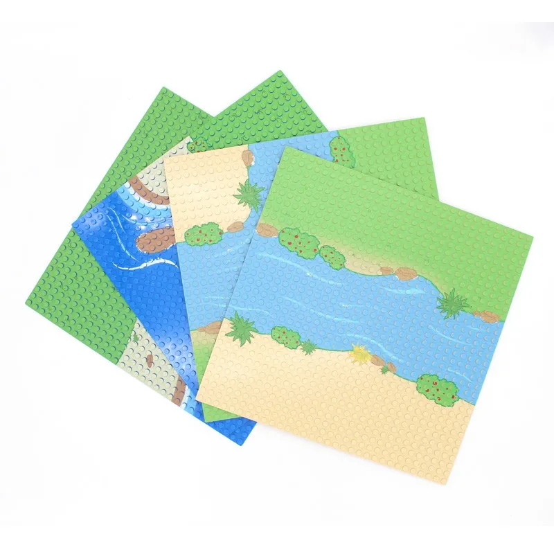

Building Blocks Base Plate Grasslands And Rivers Bottom Diy Classic Base Plates 32*32 Dots Idea Toys For Children Kids Gifts