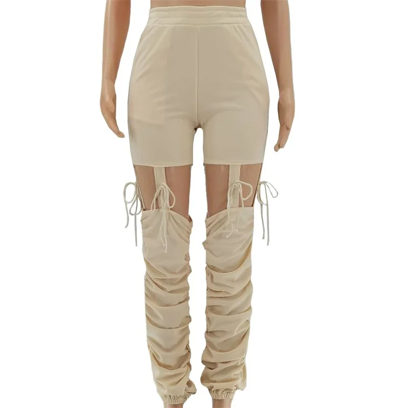 

Autumn Solid Color Two Piece Sets Women Hollow Out Crop Top+pants Casual Tracksuits Female Hot High Street Wear 2 Piece Outfits