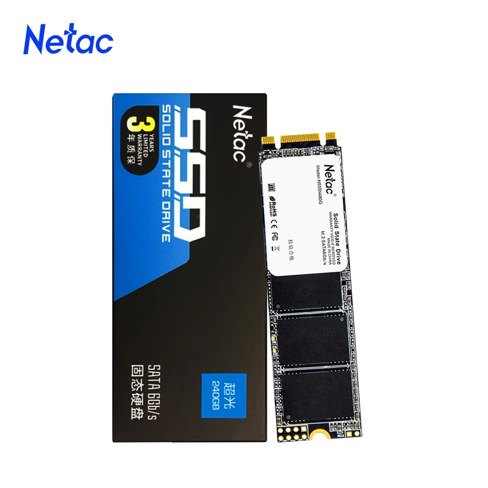 Внутренний твердотельный накопитель Netac M2 SSD 120 ГБ 240 M.2 SATA 480 NGFF 2280 SATA3 жесткий диск