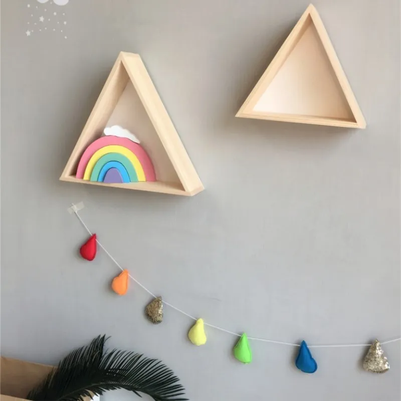 Ins Felt Raindrops Garland Water Drops Banners Wall Hanging Ornament Kids Room Decoration Children's Clothing Store Photo Props | Дом и