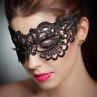 Женская сексуальная черная кружевная маска в стиле ретро для маскарада Хэллоуина реквизит для косплея маски для лица праздничные костюмы принадлежности
