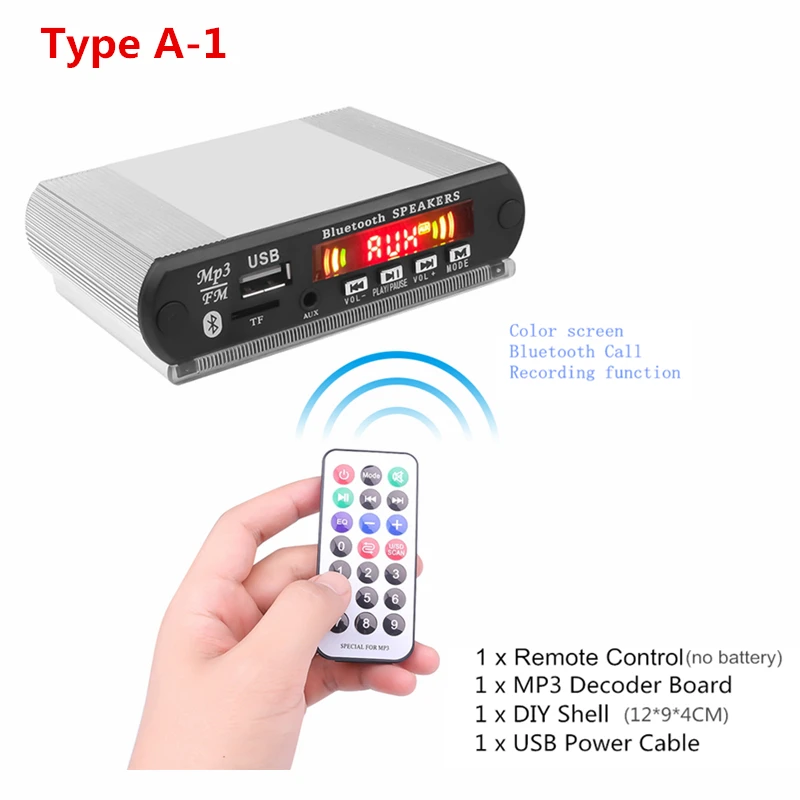 Type A-1 KEBIDU MP3 плеер беспроводной Bluetooth MP3 WMA декодер доска автомобильный аксессуар с функцией записи Поддержка USB/SD/FM аудио модуль - Цвет: Type A-1