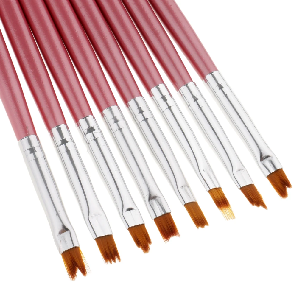 

8 Piece Nail Art Design Drawing UV Gel Paint Polish Brush Kit
