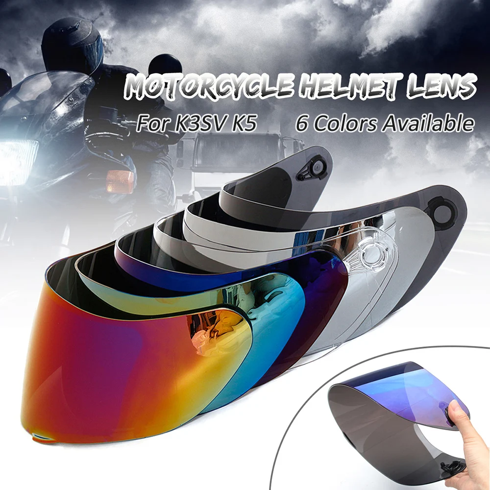 

New Motorcycle Wind Shield Helmet Lens Visor Full Face Fit for AGV K1 K3SV K5 Moto Helmet