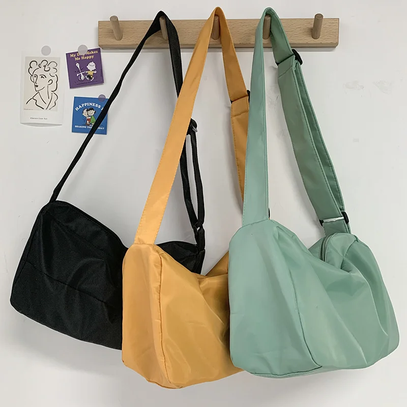 

Korean Canvas Crossbody Bag for Women 2021 Nylon Waterproof Female Handbags Girl Student Shoulder Messenger Book Bag Satchels
