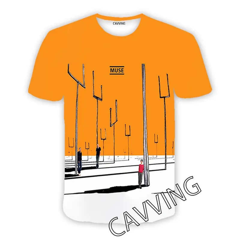 Новые модные женские/мужские повседневные футболки с 3D принтом MUSE Rock в стиле