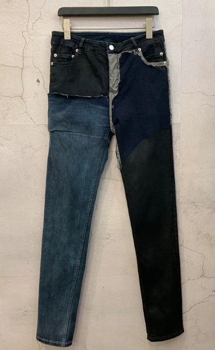 Серый 19ss Owen Seak, мужские джинсы, хлопок, готический стиль, мужская одежда, Осенние прямые мужские одноцветные Джинсы, Брюки - Цвет: Серый