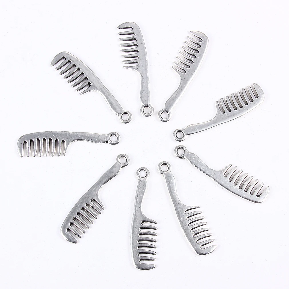 Подвески в тибетском стиле Серебряные ножницы/фен/Расческа/зеркало/бигуди