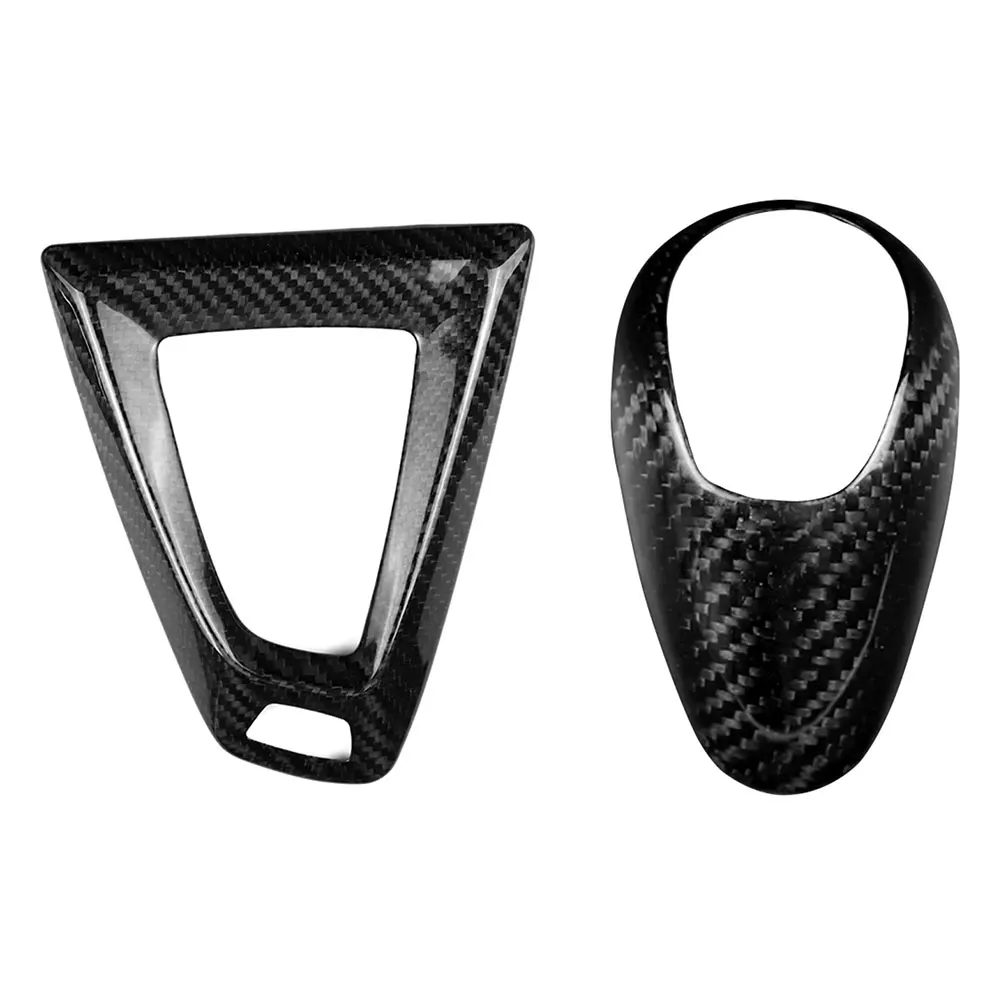 

2pcs LHD Gear Shift Knob Carbon Fiber Gear Base Car Styling Stickers Auto Accessories for BMW M Series