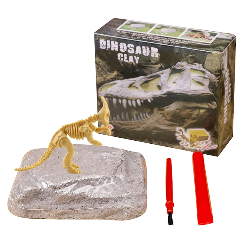 

Ready to Ship Mini dinosaur toys set stegoceras fossil excavation kit for kids dig it out DIY Educational Science
