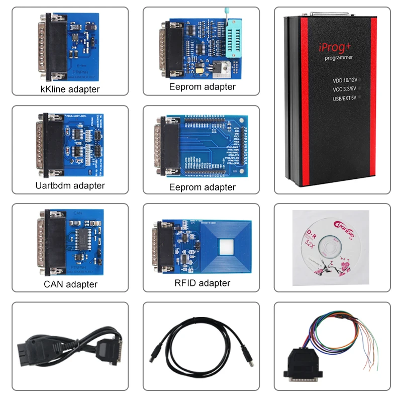 Программатор Iprog Pro V84 поддержка коррекции пробега сброса подушек безопасности до
