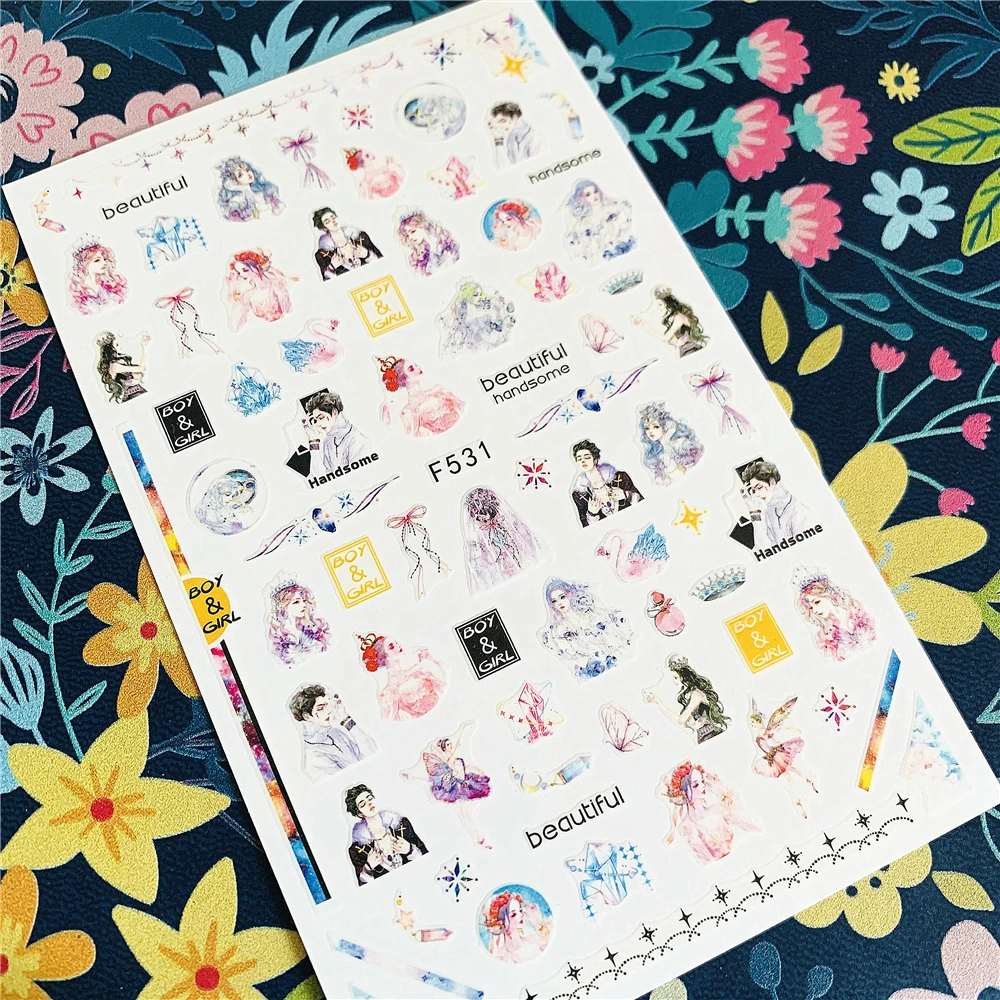 Новейшая модель F-531-532 Вселенная красоты 3d дизайн ногтей наклейки для Наклейка