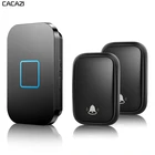 Беспроводной дверной звонок CACAZI с автономным питанием, водонепроницаемый, без батареи, 150 м, дистанционное управление, умный дом, дверной звонок, вилка стандарта США, ЕС, Великобритании, Австралии