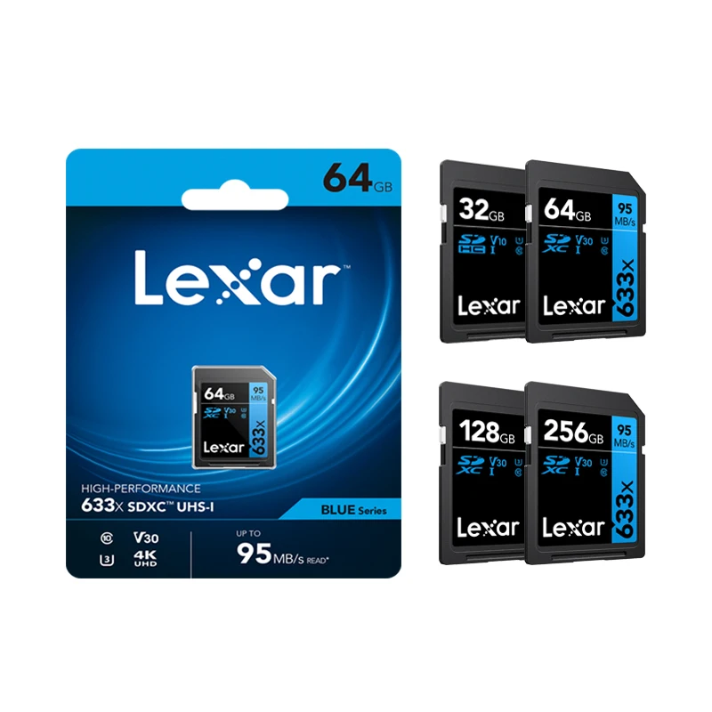 Профессиональные карты Lexar 633x128 ГБ 256 SDXC карта памяти SD на 1 ТБ 512 большой