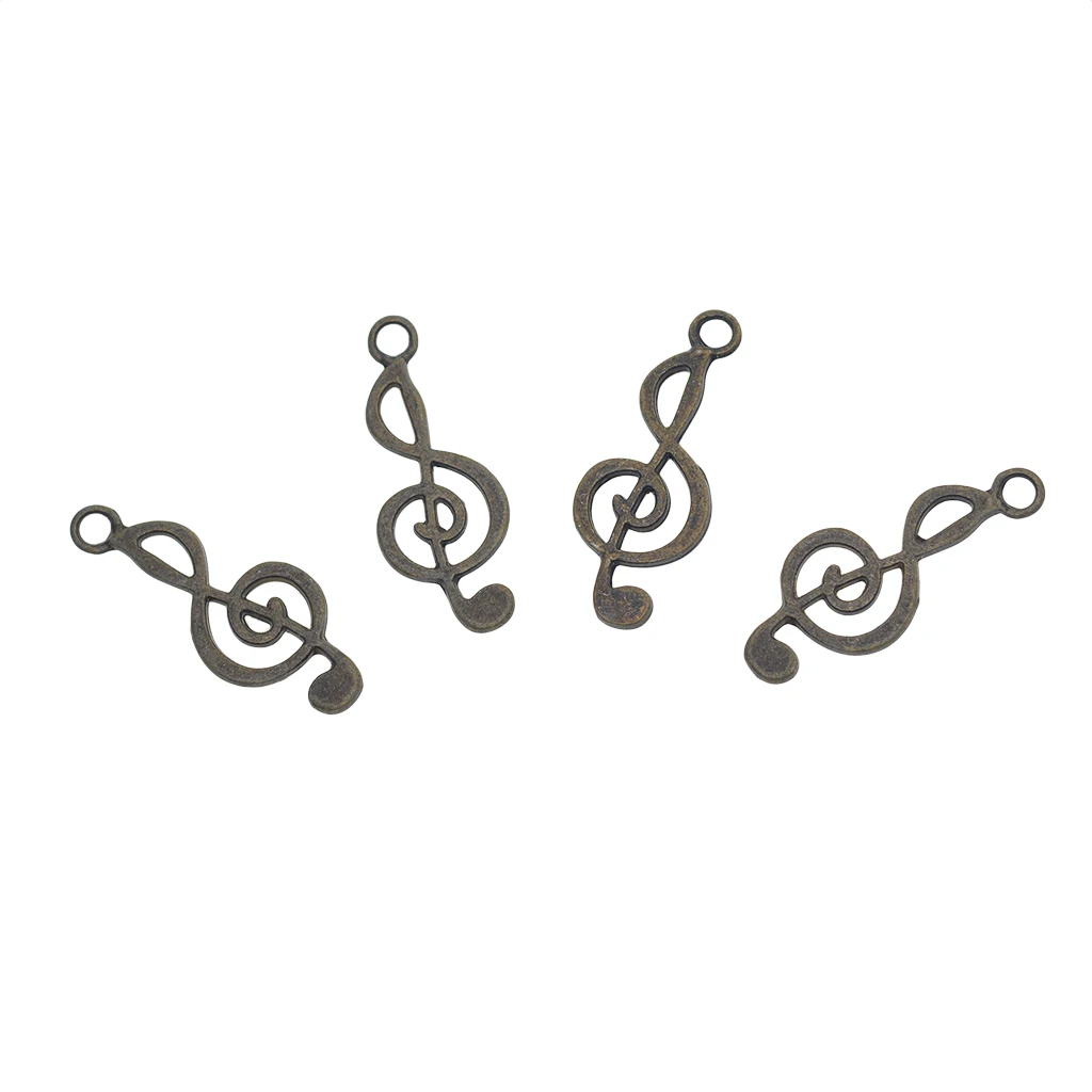 

50 Antique Bronze Musical Note Jewelry Making Charms Pendant Craft Accessory