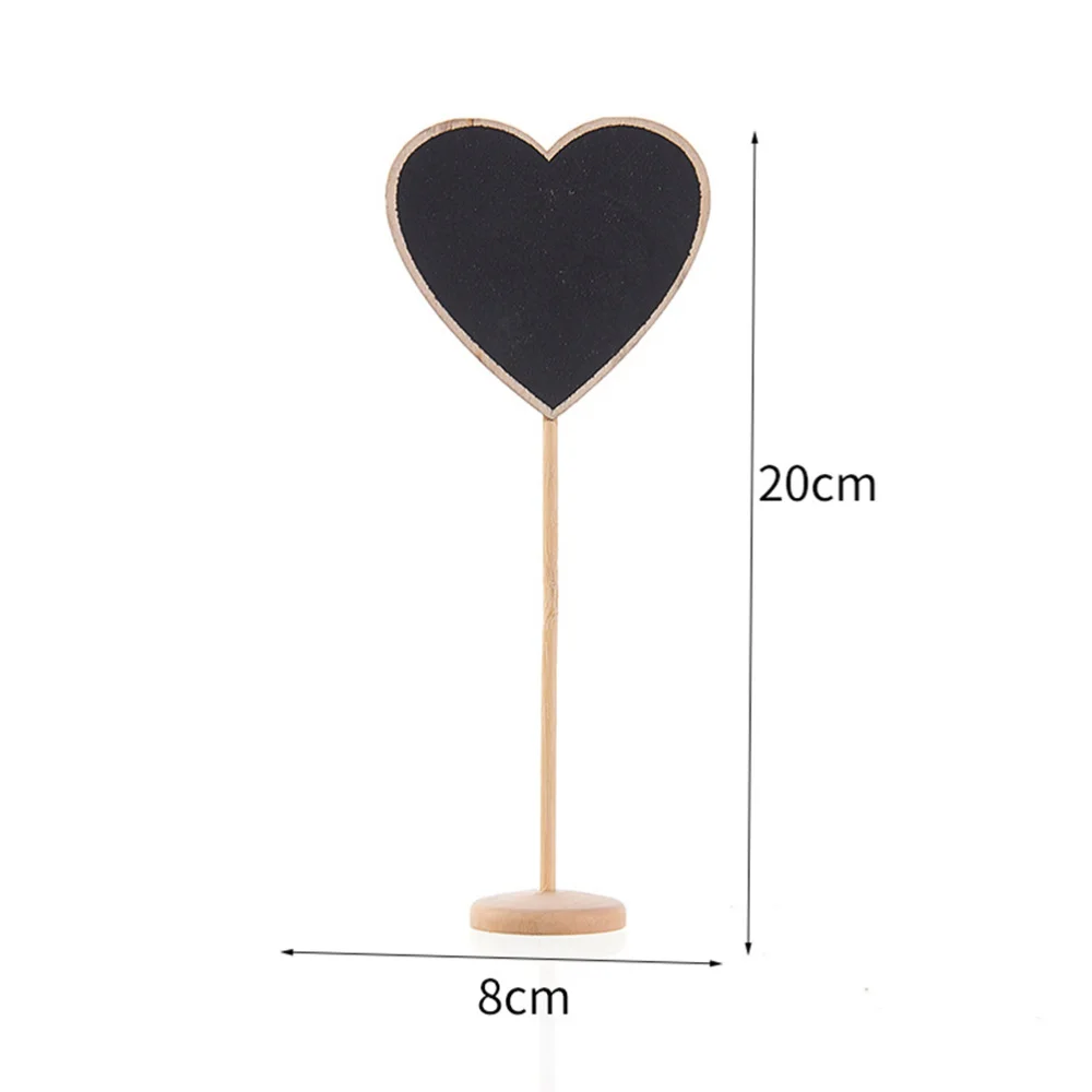 

15pcs Wooden Mini Blackboard Creative Message Board Signs Kids Drawing Board Restaurant Price List Board (Heart + + Angled Recta