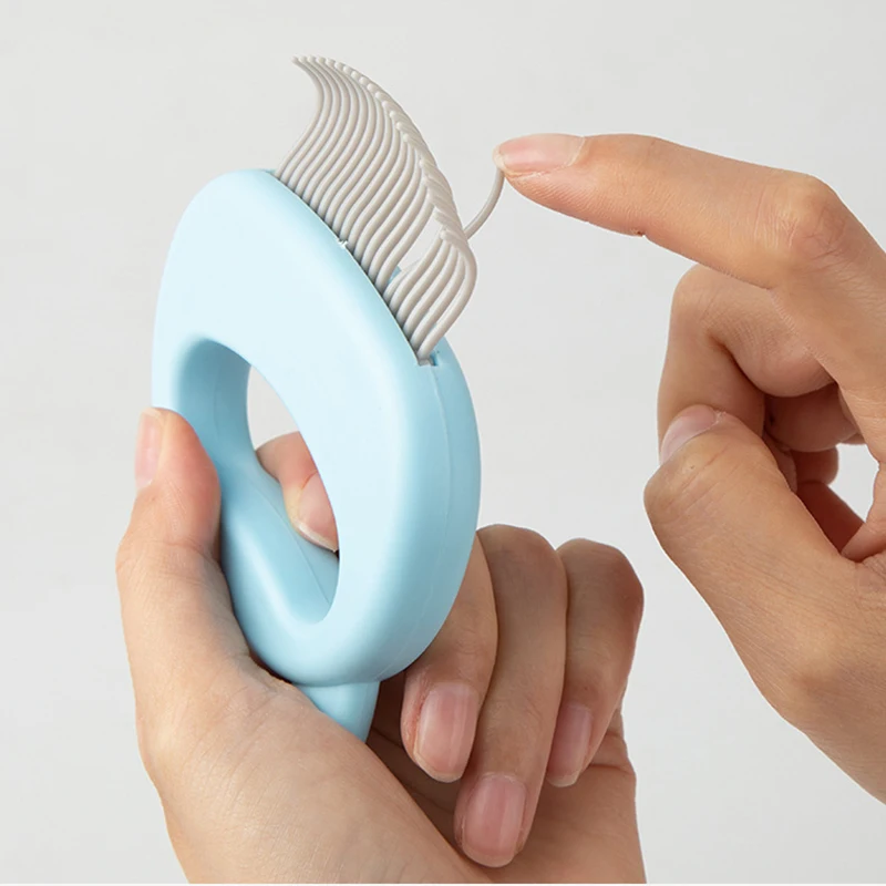 

Cat Mini Comb Pets Massage Brush Shell Shaped Handle Pet Grooming Massage Tool To Remove Loose Hairs
