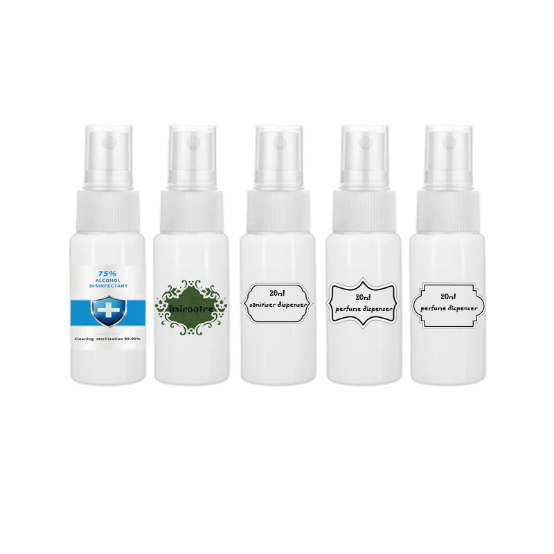 

5pcs Fine Mist Spray Bottle 20ml Empty Plastic Water Mister for Liquid Alcohol Holding Hairstyling Cleaning Plants Mist