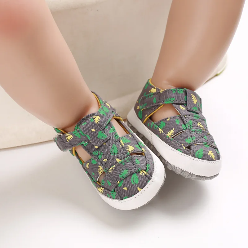 

Парусиновая обувь для новорожденных, мягкая подошва, с принтом якоря, для начинающих ходить детей 0-18 месяцев