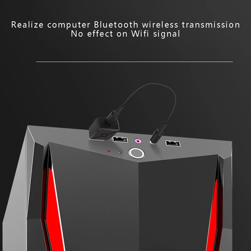 

USB Bluetooth 5.0 Wireless o Transmitting and Receiving 2 in 1 Adapter TV Computer Car Bluetooth Stick