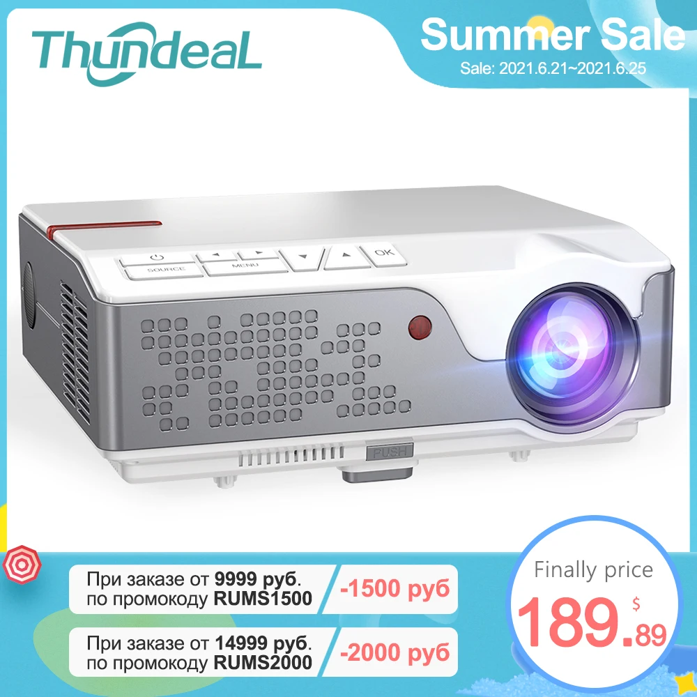 ThundeaL Full HD 1080P Projector TD96 TD96W Android WiFi LED Proyector Native 1920 x 1080P 3D Home Theater Smart Phone Beamer