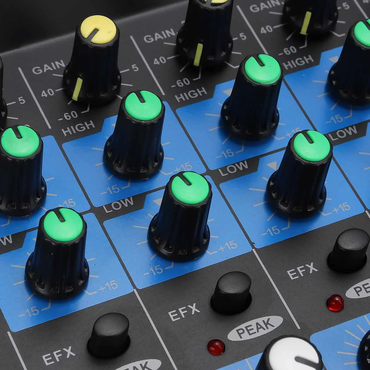 Портативный 8 канальный аудио микшерный пульт с Bluetooth USB DJ микшерная консоль MP3 Джек караоке 48V усилитель для караоке Вечерние
