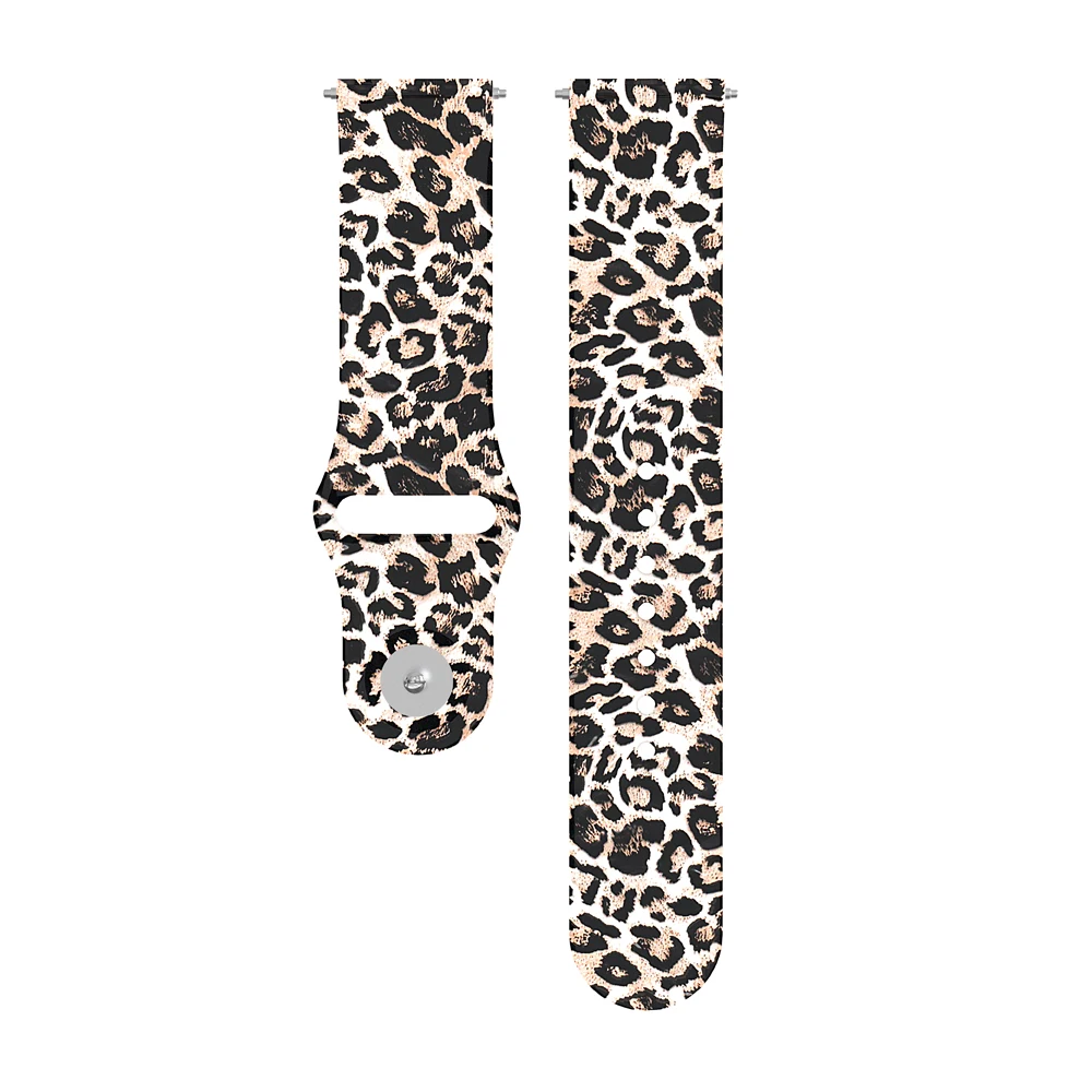 Leopard Браслет Correa Amazfit Bip для samsung Galaxy Watch 42 мм, 20 мм силиконовый ремешок для Amazfit GTR 42 мм gear S2 спортивный ремешок - Цвет ремешка: Leopard