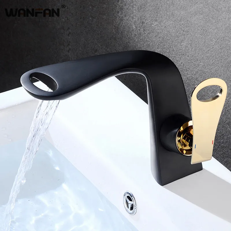 

Basin Faucets Bathroom Torneira Para Banheiro Black Faucet Basin Taps Deck Mounted Grifo Lavabo Hot Cold Mixer Tap Crane S79-415