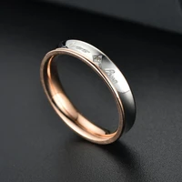 fashion women engrave forever love letter rhinestone inlaid couple ring gift