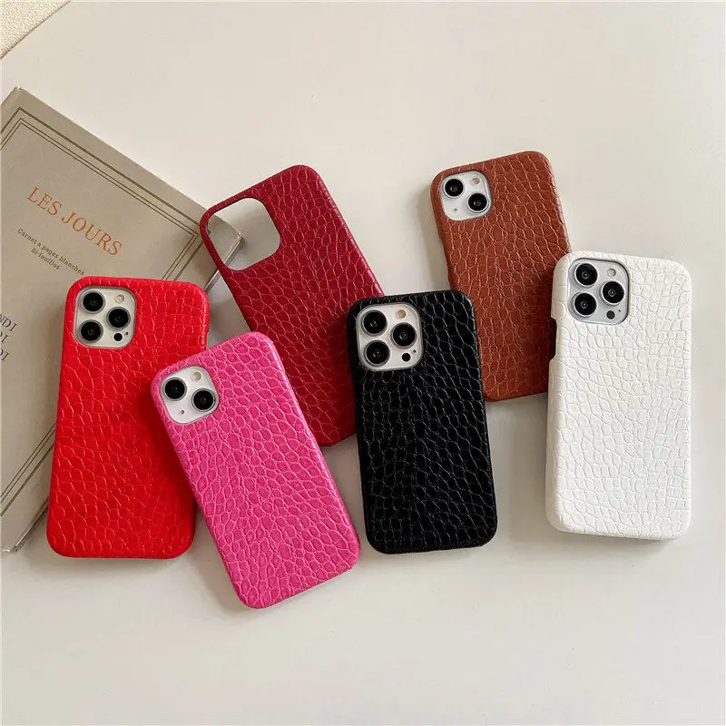 

Crocodile Pattern PU Leather Protect Case Cover for iPhone 13 Pro Max 12 11 XR 8 7