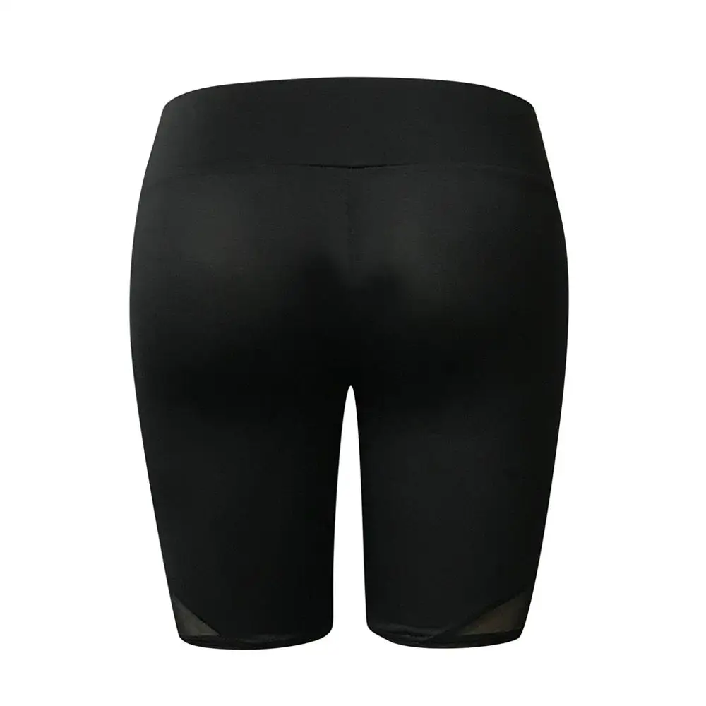 Sports Shorts For Women High Waist Mesh Stitching Yoga Stretch Perspective Fitness Leggings Gym f3 | Спорт и развлечения