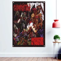cannibal corpse heavy metal music rock band banner wall chart fantastically brutal dark art flag skull tattoo poster tapestry