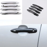 for toyota corolla e210 2019 2020 2021 car styling carbon fiber abs door handle bowls cover trim with keyhole 4pcs accessories