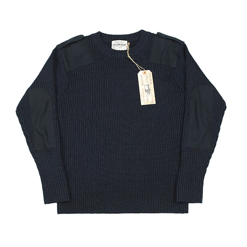 

USMC BOB DONG Crewneck Sweater Vintage Men's Mariner Service Woolen Pullover