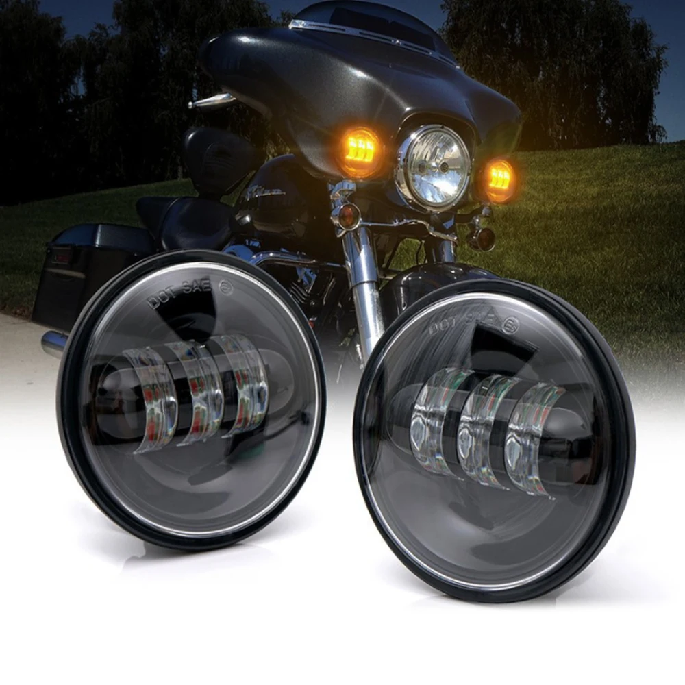 1 пара 4 5 дюймовых противотуманных фар для Harley мотоцикла модифицированные фары 30