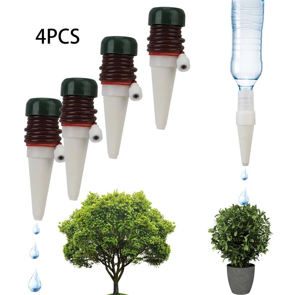 

4Pcs Automatic Plant Drip Ceramic Self Watering Spikes Potted plants For Garden Vegetable Irrigation Water Stake