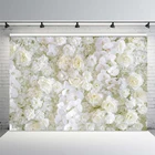 Фон для фотосъемки с изображением белых роз и цветов, весна, свадьба, детский душ, реквизит для фотостудии