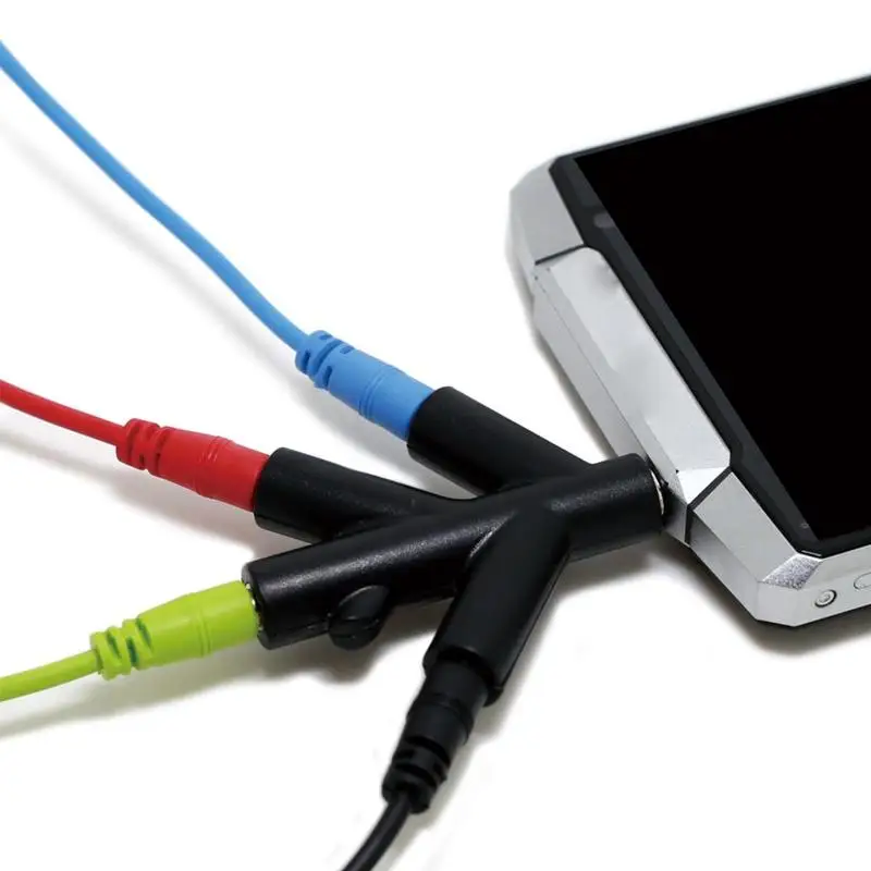 Сплиттер для наушников 3 5 мм из АБС пластика мульти свинцовый конвертер портов 4